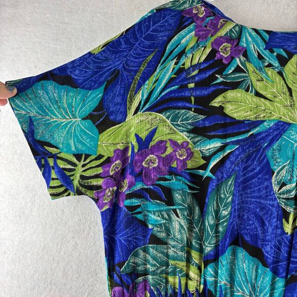 Vintage RJ Stevens Tropical Dress Women's 10 Paradise Beachy Resort Vacation - Picture 9 of 16
